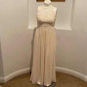 MANIJU Crochet Top Maternity  Evening Maxi Dress L